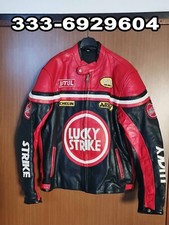GIACCA MOTO UOMO LUCKY STRIKE SUZUKI KEVIN SCHWANTZ VERA PELLE TAGLIA XXL