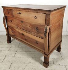 ANTICO COMO IMPERO 3 CASSETTI epoca 800 legno NOCE CASSETTONE MOBILE CASSETTIERA
