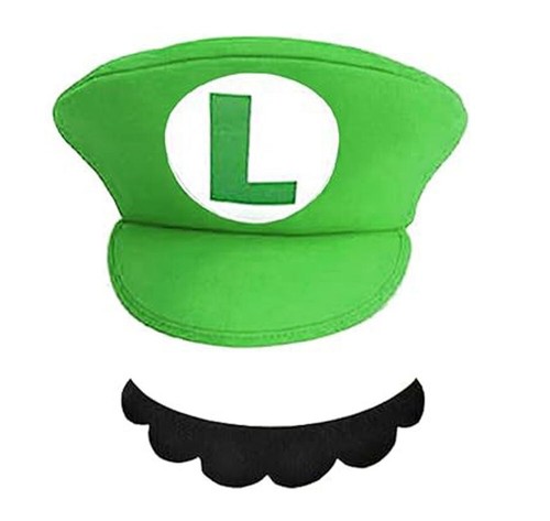 Cappello luigi bros verde - un,