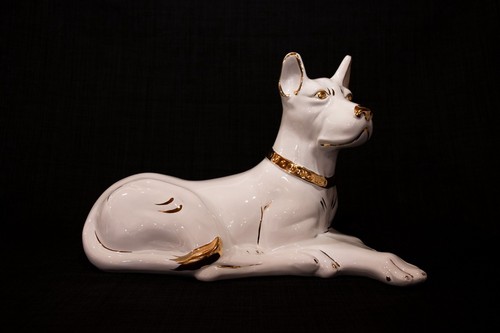 Statua cane dobermann - cane,