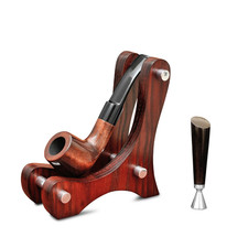 Set pipa Sherlock tabacco da fumo classico in legno con manomissione e supporto