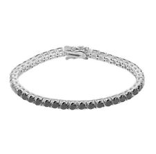 BRACCIALE TENNIS CON ZIRCONI NERI 3 MM TAGLIO DIAMANTE UOMO DONNA