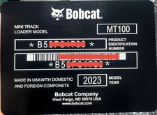 BOBCAT MT100 PLATE alluminio