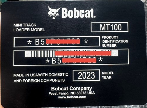 Bobcat mt100 plate alluminio - bobcat,