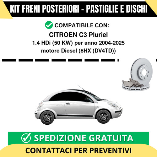 Kit freni posteriori - kit,