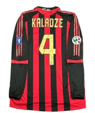 MAGLIA CALCIO AC MILAN KALADZE MATCH WORN PREPARATA INDOSSATA AUTOGRAFATA SIGNED