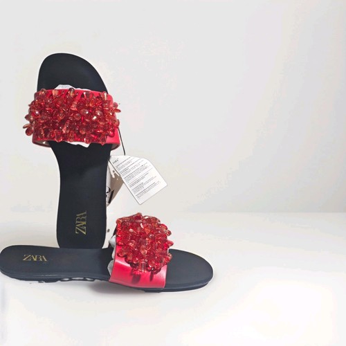 Zara sandali donna nero rosso - zara,