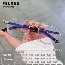 Occhiali miopi uomo montature piccole rotonde in metallo moda semplici miopia