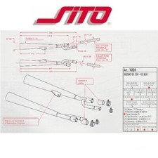SITO 1231 COPPIA MARMITTE CROMATE SUZUKI GS 750 - SUZUKI GS 850