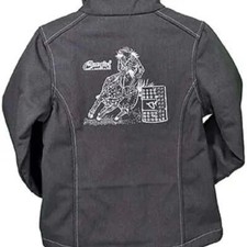 Nuovo! GIACCA bambina Cowgirl Hardware BARREL RACER SOFT SHELL con cristalli 2 TAGLIE!
