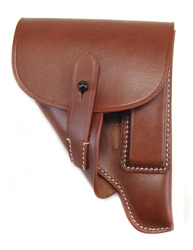 Premium brown leather walther - leather,