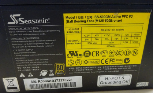 Seasonic 500gm active - seasonic, pfc