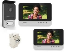 kit videocitofono bifamiliare 7 pollici 2 fili PHILIPS 531019 + monitor