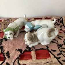 Lladro Nao Dog And Pair Of
