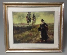 🌈Antico dipinto olio su