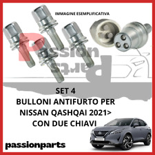 KIT 4 BULLONI ANTIFURTO CERCHI IN LEGA NISSAN QASHQAI J12 DAL 2021 CON 2 CHIAVI