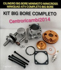 CILINDRO BIG BORE MINIMOTO MINICROSS MINIQUAD ATV COMPLETO DI ALBERO BIG BORE 