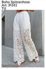 PANTALONI IN PIZZO WIDE LEG