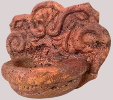 Acquasantiera in travertino rosso persiano - Italia - XIX secolo