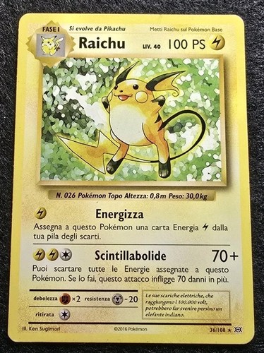 Pokemon raichu 108 - raichu, rara