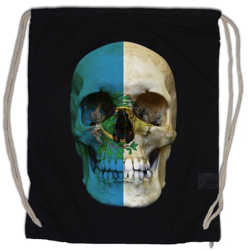 Classic san marino skull - san, flag