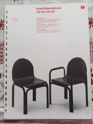 Fiche publicité knoll - publicité, chaise