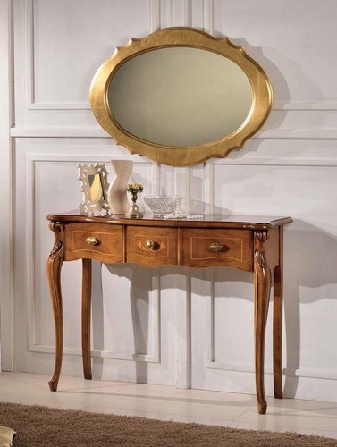 Consolle specchio ovale - consolle,