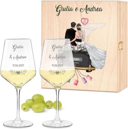 Calici vino personalizzati - x2,