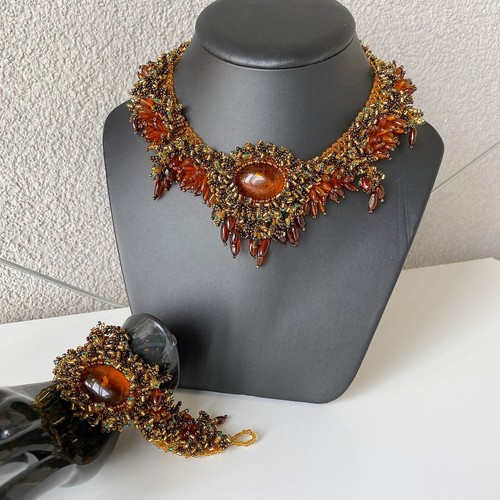 Collana ambra perline - , gioielli