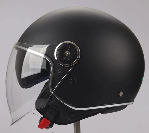 Casco jet nero opaco doppia - casco,