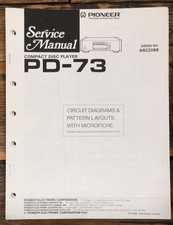 Pioneer PD-73 Lettore CD