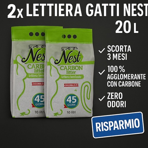 Lettiera gatti nest 10l - lettiera,