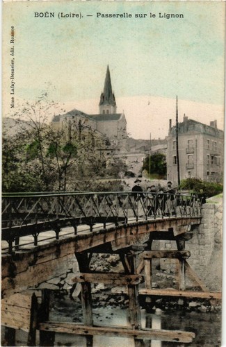 Cpa boen passerelle - -,