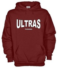 Felpa Con Cappuccio KJ997 Ultras Torino Cuore Granata Superga Football Calcio