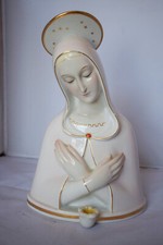 RONZAN G.  - ceramica MADONNA firmata  ORIGINALE-SACRO RELIGIONE EX  LENCI