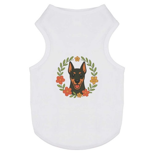 Doberman corona floreale - 'doberman,