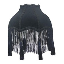 Paralume in velluto a forma di