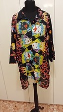 camicia donna ANTICA SARTORIA  nera Fantasia Estiva Ricami ONESIZE Nuova!!