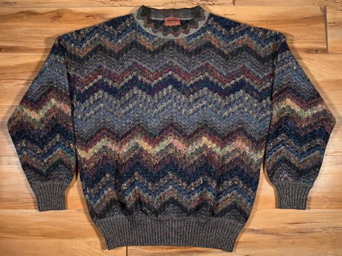 Maglione maglia zig zag