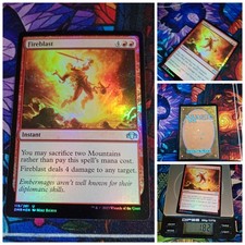 MTG Fireblast Foil 🇬🇧 Nm Dominaria Remastered Magic Red Instant Card Og