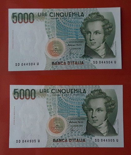 Banconote 5000 lire bellini - 5000,