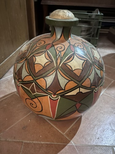 Vaso terracotta decorato - vaso,