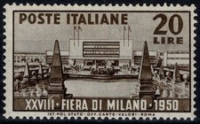 1950 ITALIA REPUBBLICA XXVIII FIERA DI MILANO 1 VALORE NUOVO MNH MF8675