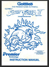 STREET FIGHTER II - Manuale per flipper pinball Gottlieb/Premier - COPIA!