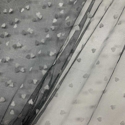 Tessuto tulle floccato - tulle, 50