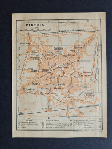 Antica mappa del 1906 piano - antica,