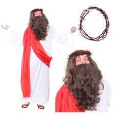 COSTUME GESÙ CRISTO ADULTI RELIGIOSO NATALE PRESEPE PASQUA VESTITO FANTASIA