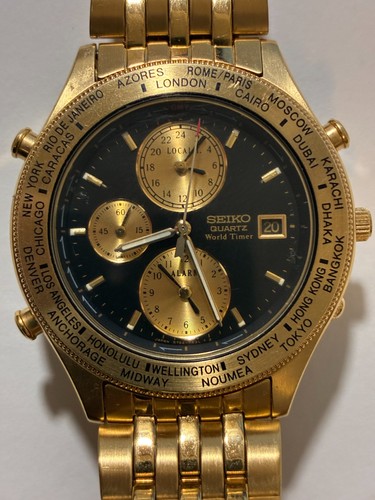 Seiko quartz world timer - seiko,