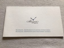 Libretto Booklet Breguet Boutiques Distibutors 11.08