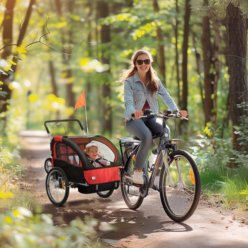 Rimorchio bici posti - 2, con
